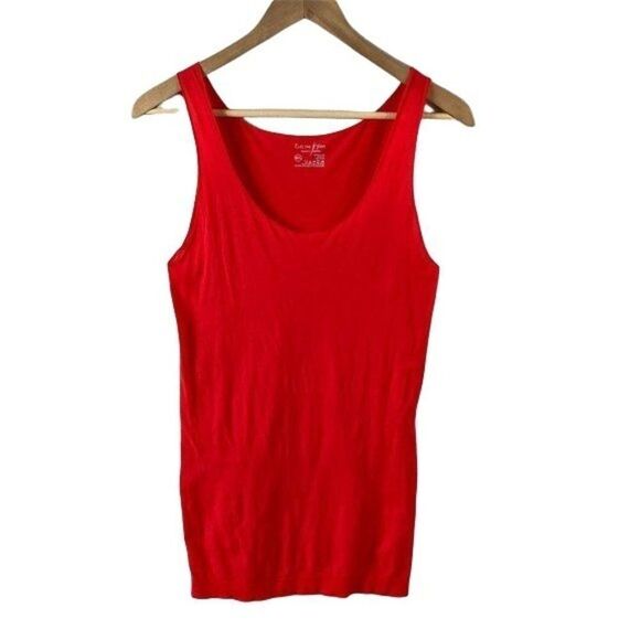 Electric Yoga Seamless Fitted Tank Top Nylon Red Orange Size M/L Medium Large - Picture 1 of 10